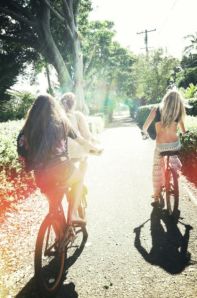Día de verano montando en bicicleta